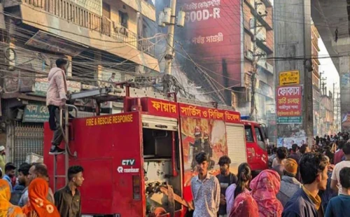 মিরপুরে ঝুট গুদামে অগ্নিকাণ্ডের ঘটনা ঘটেছে 