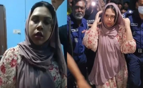 আটক আওয়ামী লীগ নেত্রীর ‘জয় বাংলা’ স্লোগান, জুতা নিক্ষেপ জনতার১ 