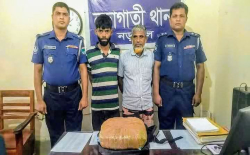 নড়াইলের নড়াগাতীতে দুই কেজি গাঁজাসহ দুইজন গ্রেফতার 
