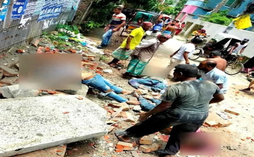 নির্মাণাধীন বহুতল ভবনের কার্নিশ ভেঙে পড়ে দুই প্রকৌশলীসহ নিহত ৩ 
