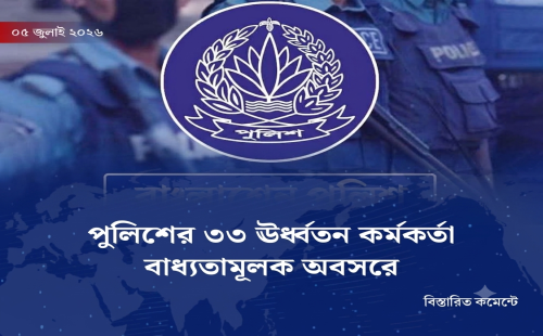 পুলিশের ৩৩ ঊর্ধ্বতন কর্মকর্তা বাধ্যতামূলক অবসরে 