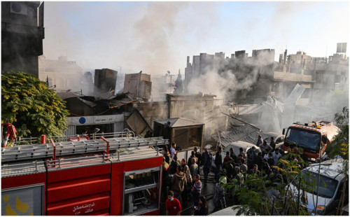 সিরিয়ার রাজধানী দামেস্কের বিমান হামলা চালিয়েছে ইসরায়েল 