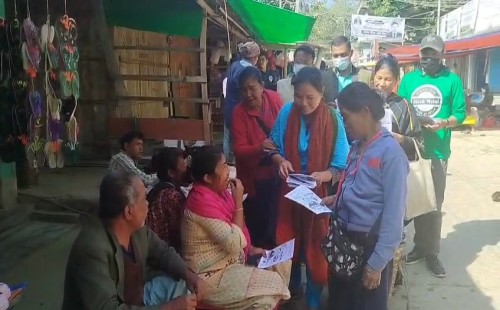 নির্বাচনী প্রচারণার ৭ম দিনে জুঁই চাকমার বরকল উপজেরা সদরে জনসংযোগ ও পথসভা 